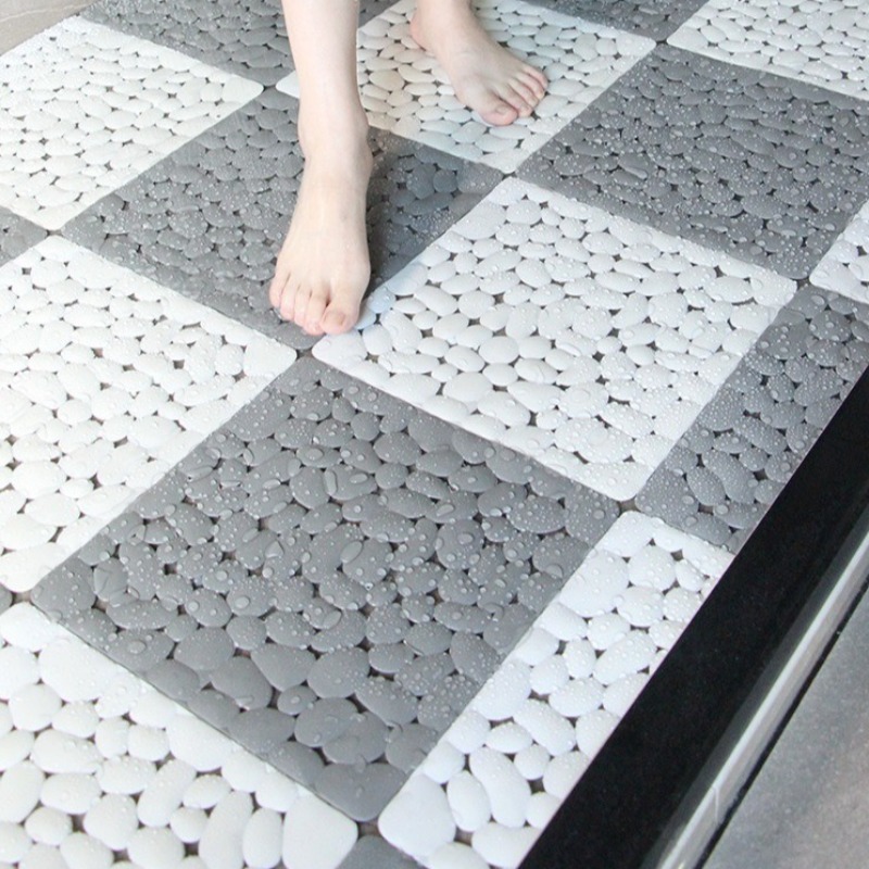 Bamboo Bath Mat - 1-10 قطعة 30X30cm الحمام حصاة سجادة