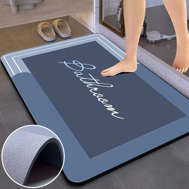 Bamboo Bath Mat - سجادة حمام ماصة للماء، بسيطة وعصرية،