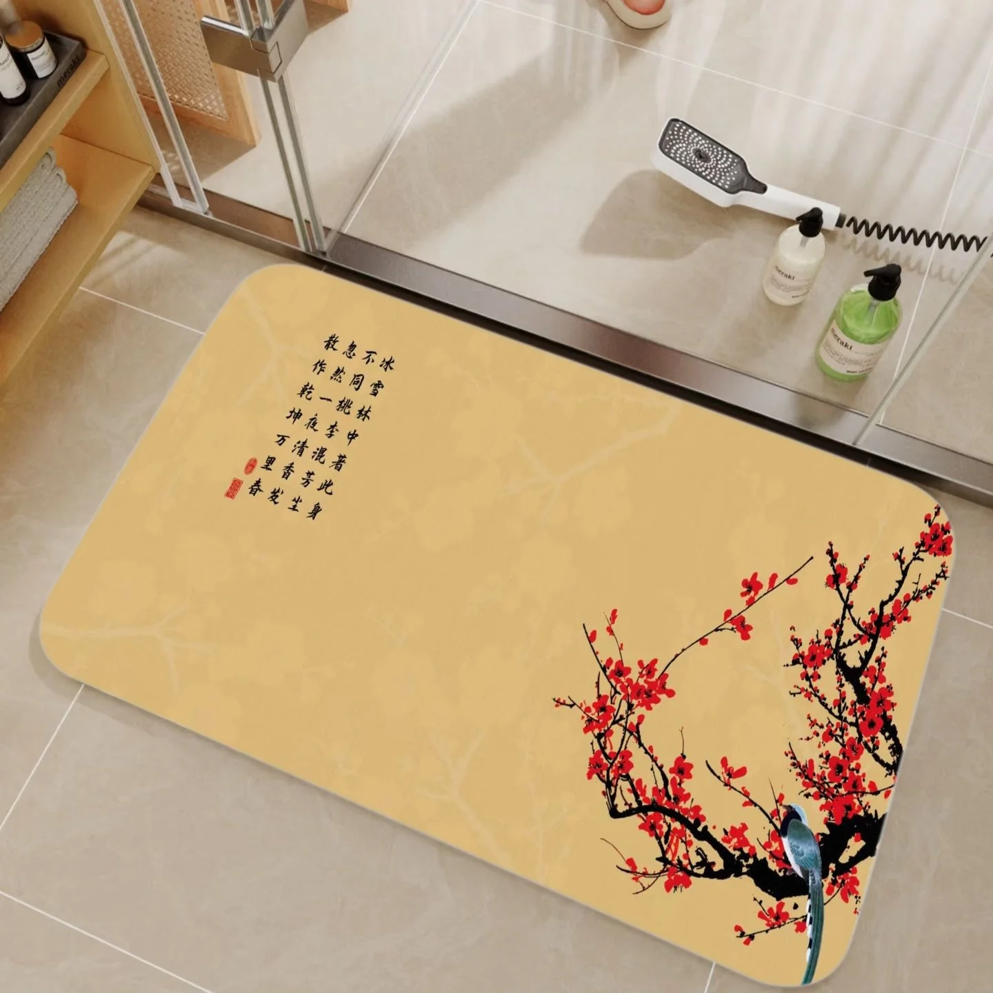 حصيرة استحمام من طين الدياتوم  - مراجعة Bamboo Bath Mat وسعره